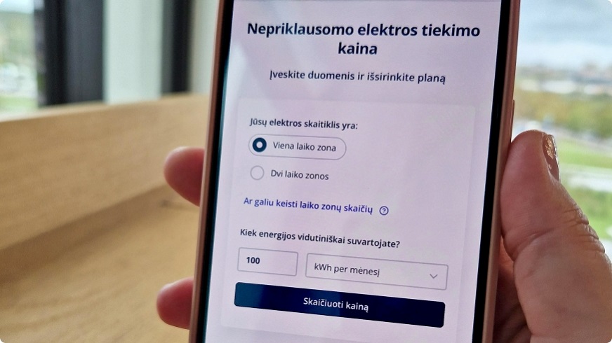 Ignitis nt skaičiuoklė mobiliajame telefone